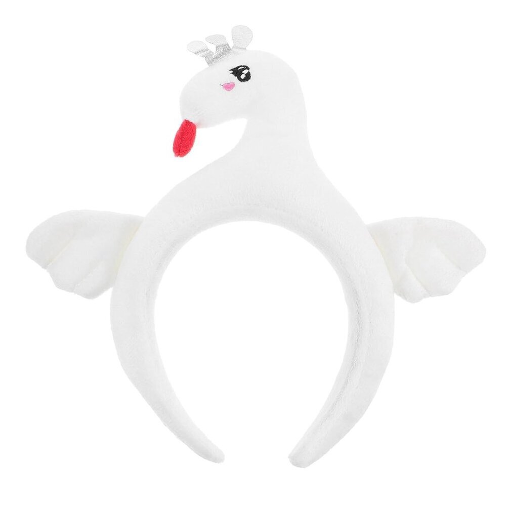 Cute Swan Headband Plush Animal Hair Accessory for Costumes Cosplay Halloween - Picture 1 of 9